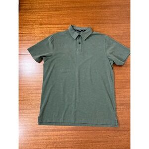 Public Rec Men's Go-To Polo Shirt Dark Green Casual Stretch Pima Cotton Medium